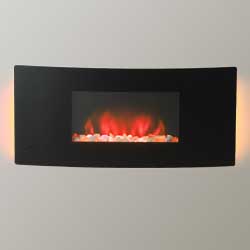 Apex Fires Mirage Curved Widescreen Deluxe Wall Hung Electric Fire